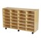 Childcraft Mobile Flat-Tray Cubby With Locking Casters, 47-3/4 x 14-1/4 x 30 Inches